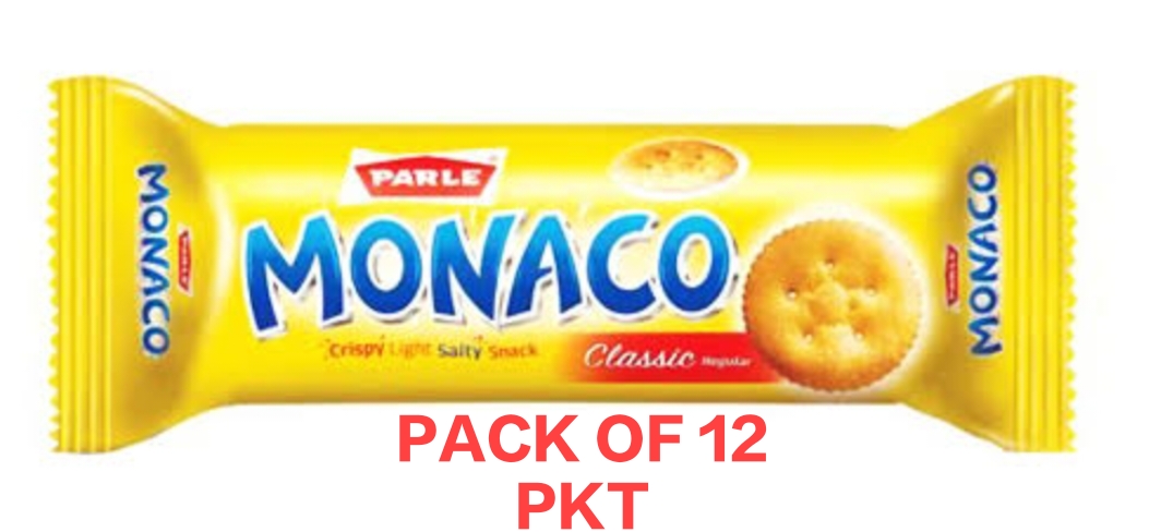 पारले जी मोनाको बिस्किट्स 10 रूपये ( Parle G Monaco Biscuits 10 Rs Pack of 12)