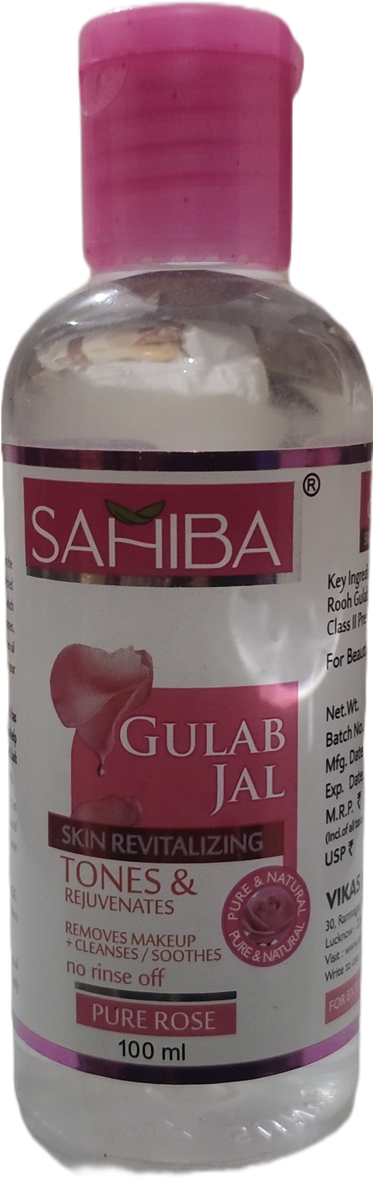 साहिबा गुलाब जल 100 Ml (  Sahiba Gulab Jal/Kirana Gulab jal/Rose water 100ml)