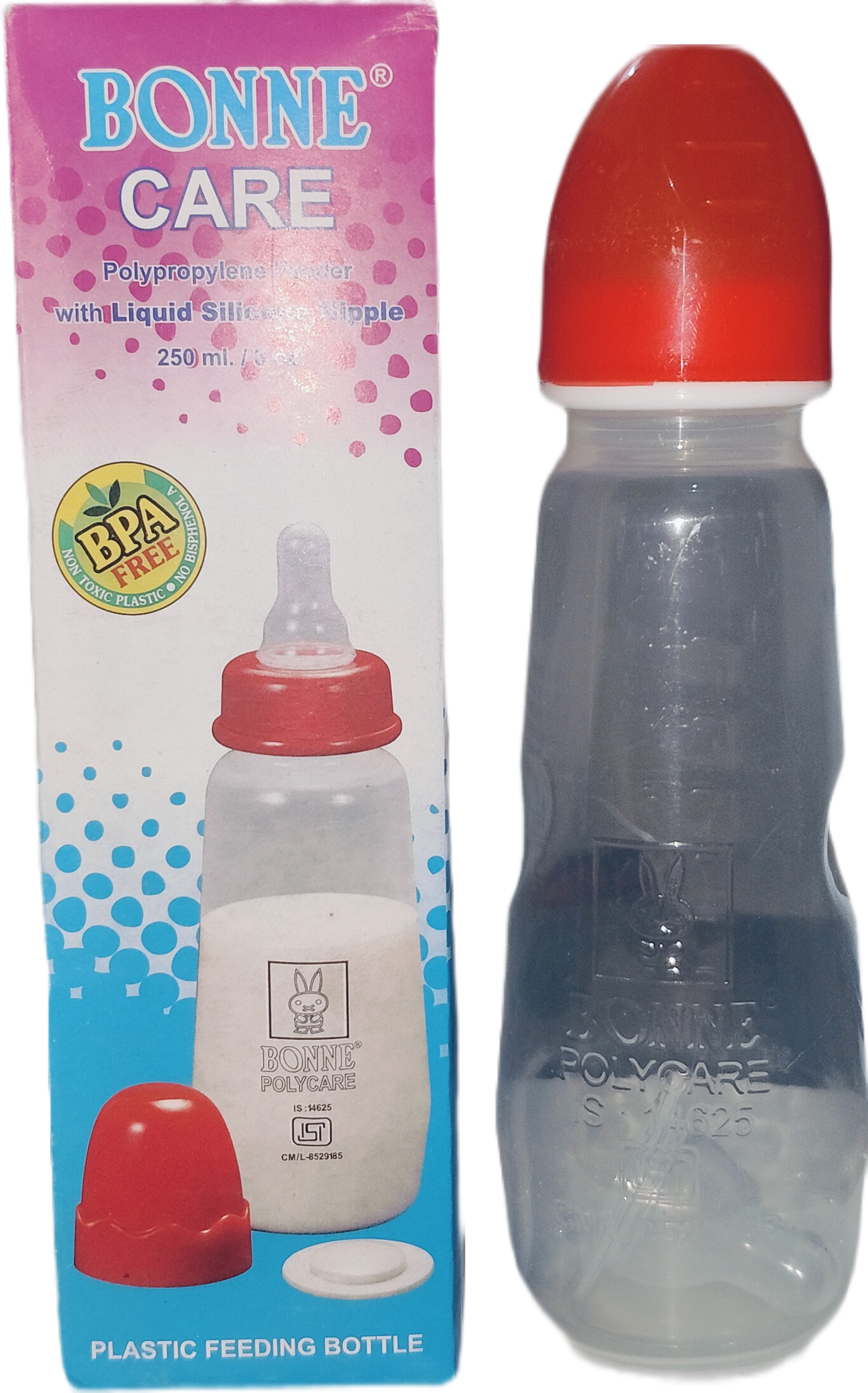 बोने प्लास्टिक फीडिंग बोतल 250Ml (Bonne Kids Feeding Bottal 250 Ml ( Milk Botal)