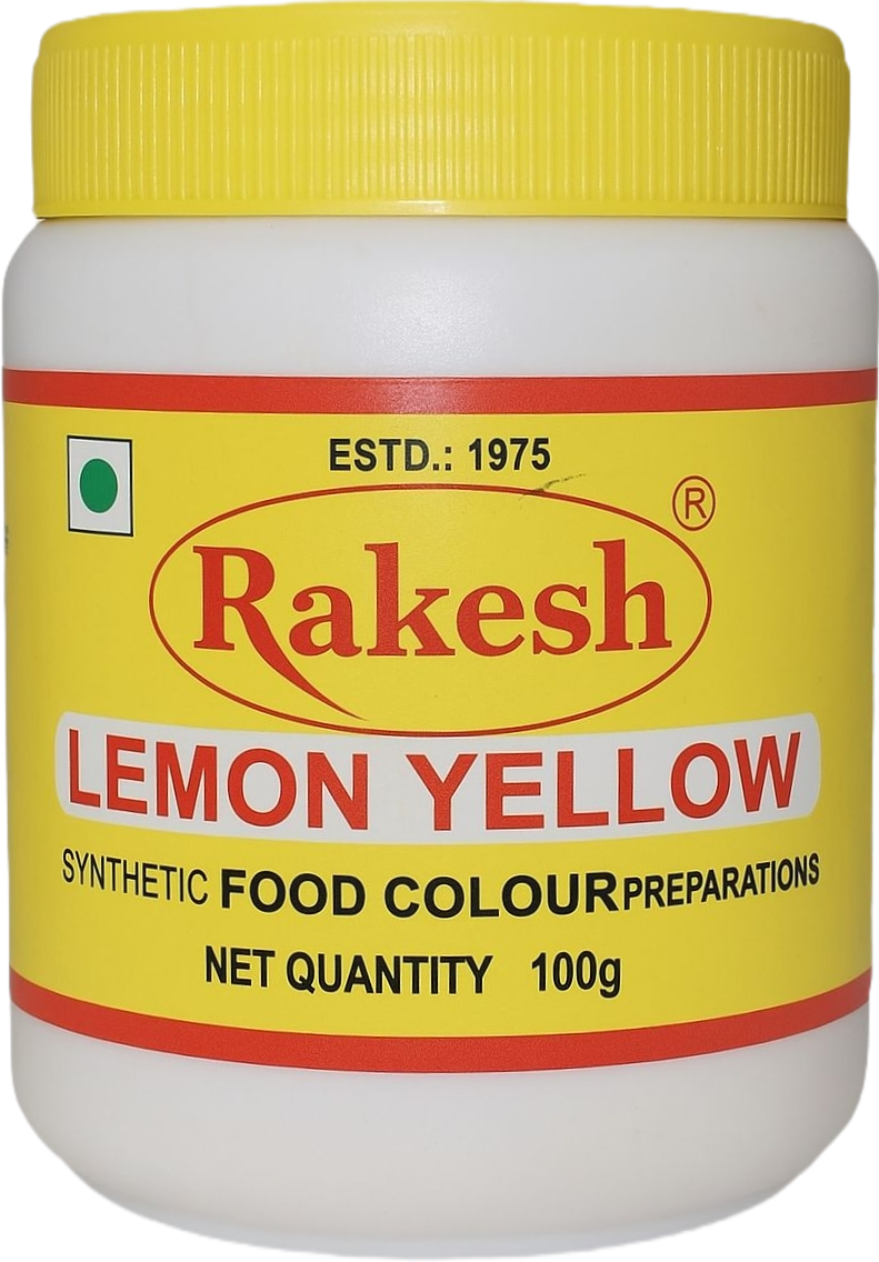 राकेश पीला रंग 100ग्राम(Rakesh Peela Rang/ Rakesh Yellow Rang Khane Wala Rang Boondi Rang Color) CODE BC35