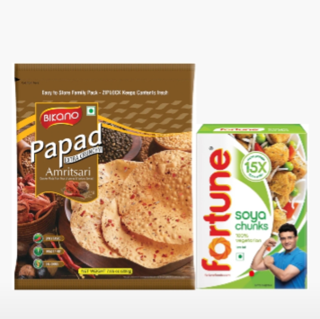 पापड़ | बूंदी | न्यूट्रेला