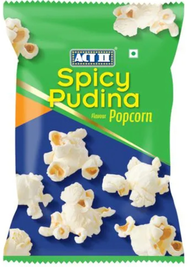 एक्ट पॉप कॉर्न पुदीना  25/-(Act Spicy Pudina Flavour Popcorn  25/-)D145008