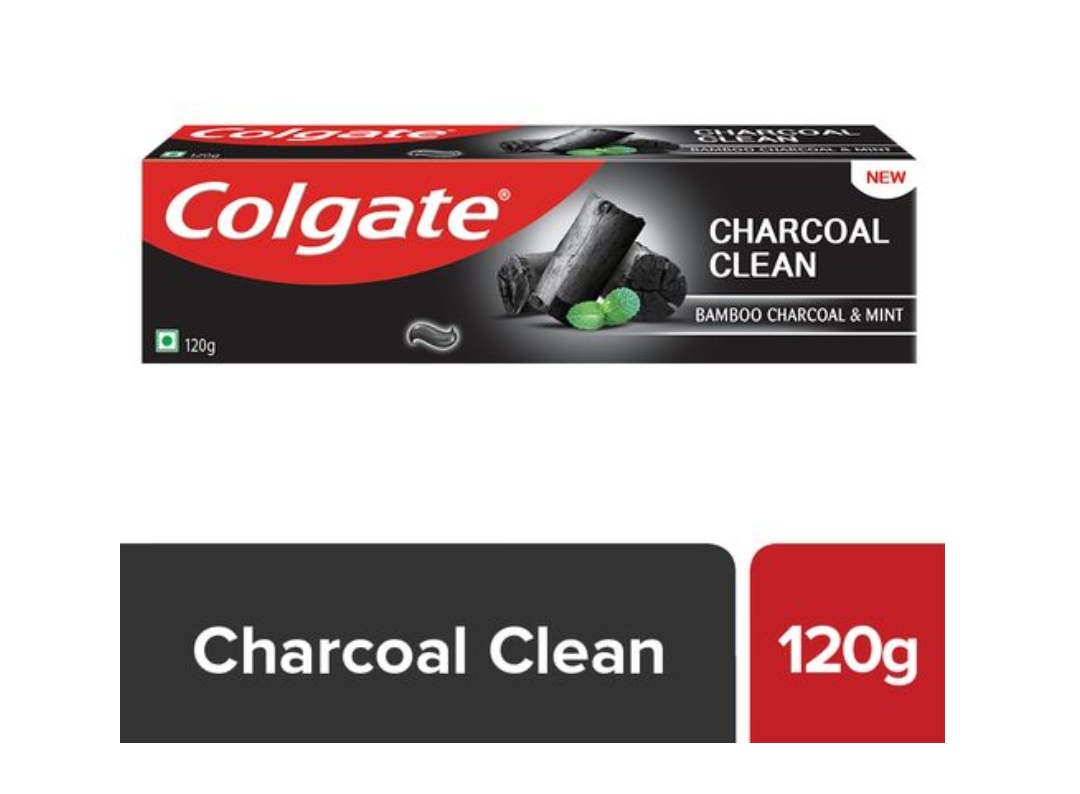 कोलगेट चारकोल टूथपेस्ट क्लीन जेल120ग्राम (Colgate Charcoal Clean Gel Toothpast 120 Gm)