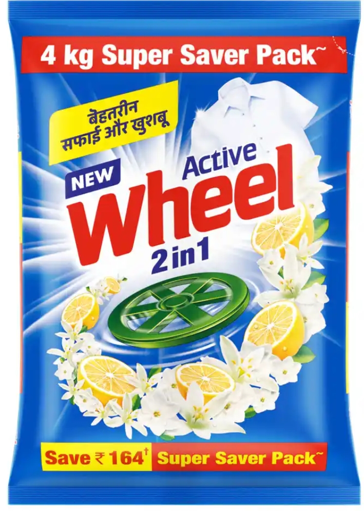 व्हील डिटर्जेंट पाउडर ब्लू 4केजी (Wheel Detergent Powder 4Kg )D145007