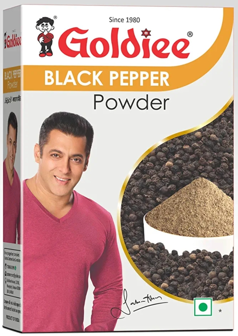  काली मिर्च पाउडर  50ग्राम (Goldiee Black Pepper Powder50GM) code BC20 