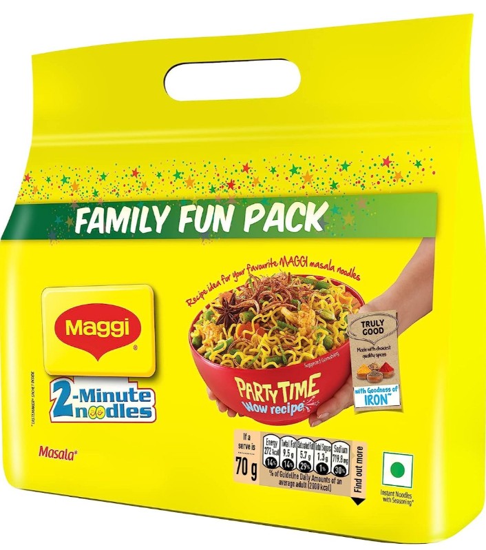  मैगी नूडल्स 560 ग्राम  फैमिली पैक (Maggie 2 Minute Instent Noodles Family Pack 560 Gm)