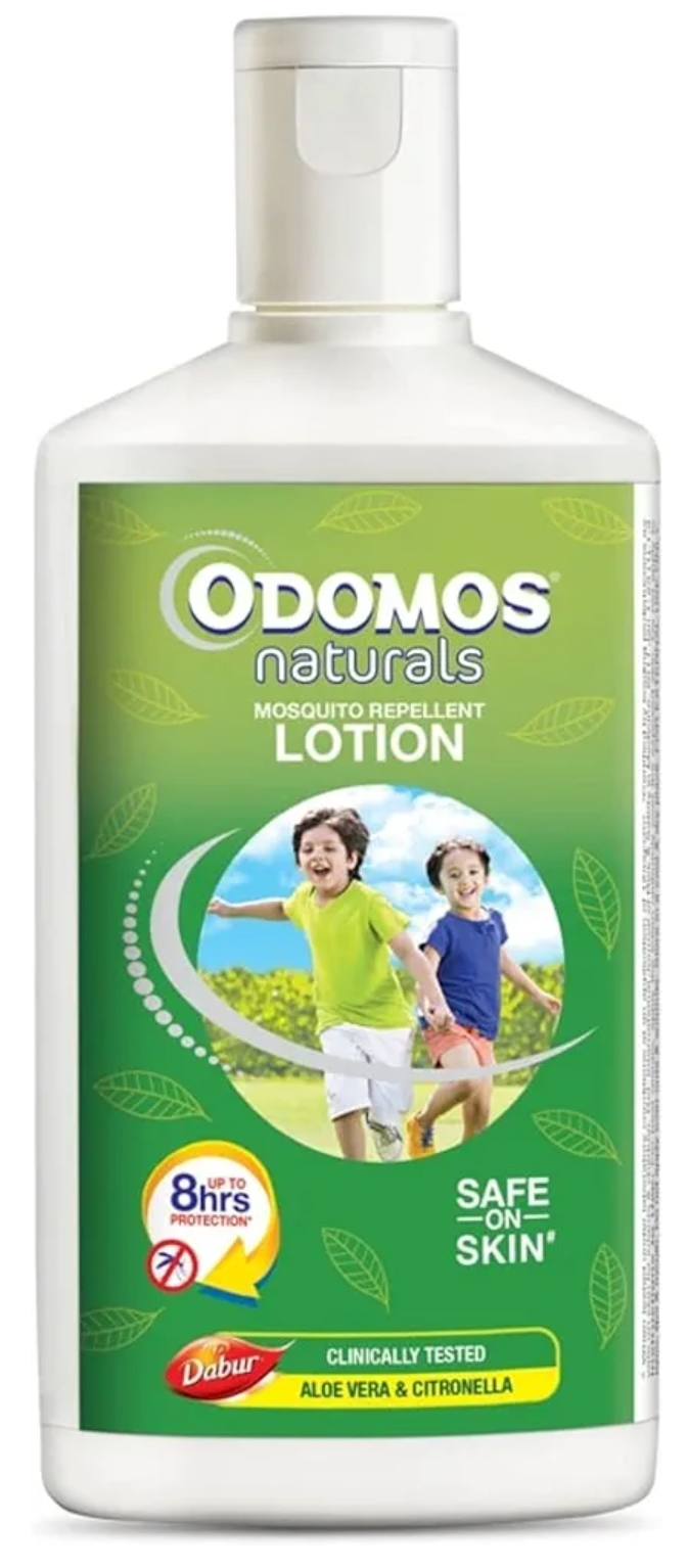 डॉबर ओडोमोस मॉस्किटो लिक्विड 120ml(DABUR Odomos Non-Sticky Mosquito Repellent Liquid With Vitamin E & Almond - 120ml