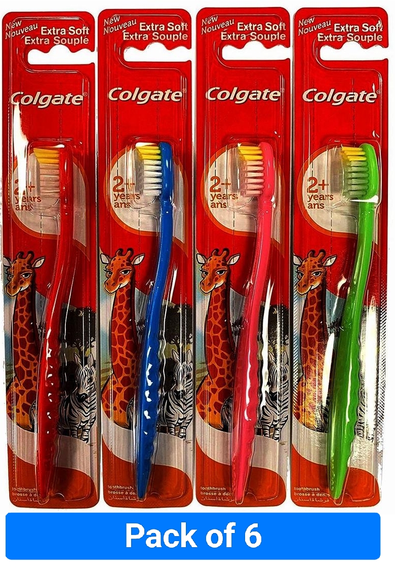 कोलगेट 2+एयर सॉफ्ट कीड़ टूथ ब्रश ₹30/- (Colgate 2+ Years Soft Kid Tooth Brush Pack of 6)
