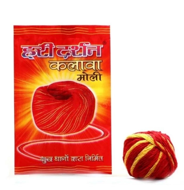 हरि दर्शन कलावा 01 पीस  ( Kalawa, Raksha 01 Piece MAULI)