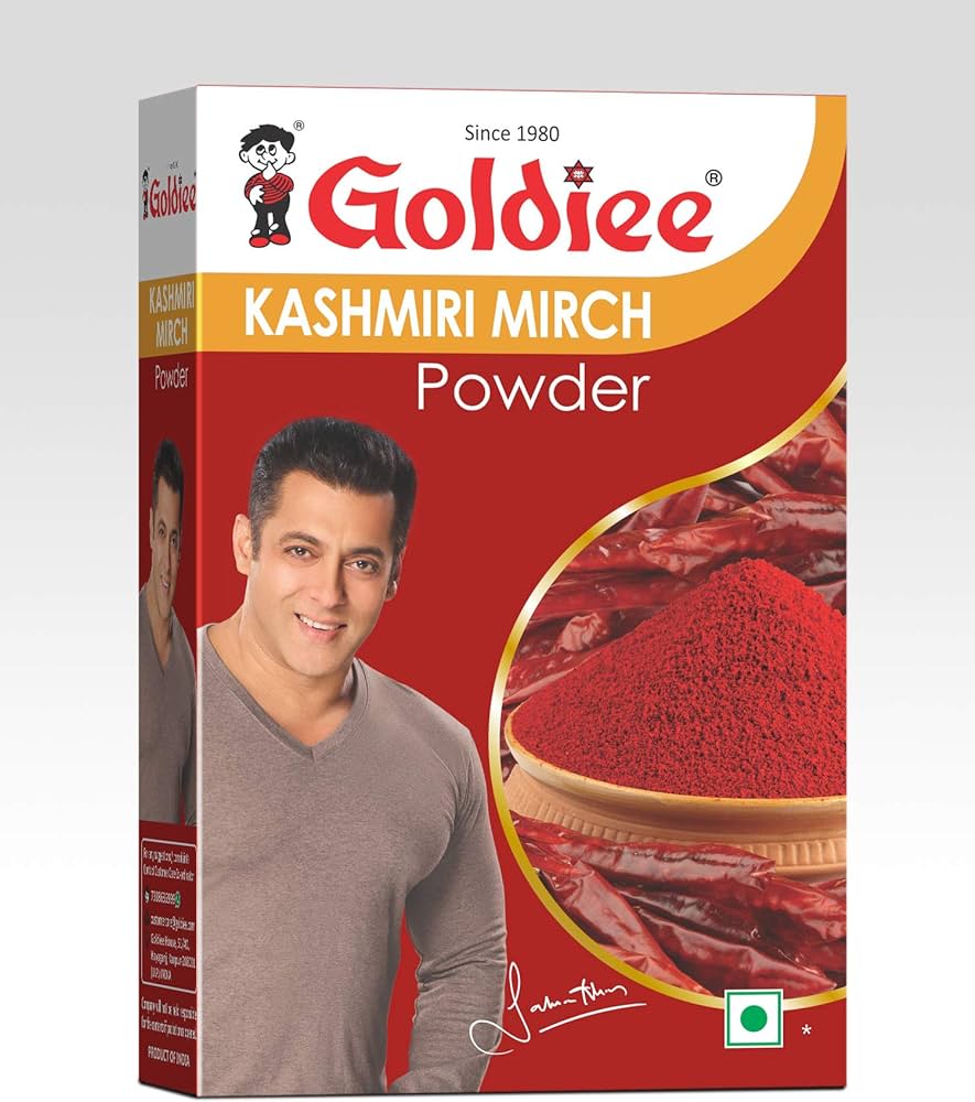 गोल्डी कश्मीरी मिर्च पाउडर 50 ग्राम(Goldiee Kashmiri Mirch Powder 50Gm) code BC20 