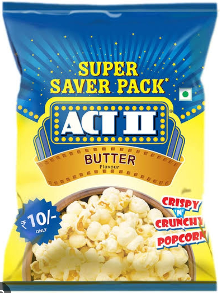 ACT II बटर पॉपकॉर्न ₹10/- (ACT II Butter Popcorn ₹10/-)