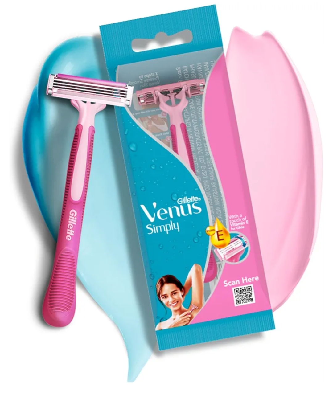 जिलेट विनस 3 हेयर रिमूवल रेंजर्स वूमेन ₹89/- (Gillette Simply Venus 3 Hair Removal Razors for Women₹89/-)