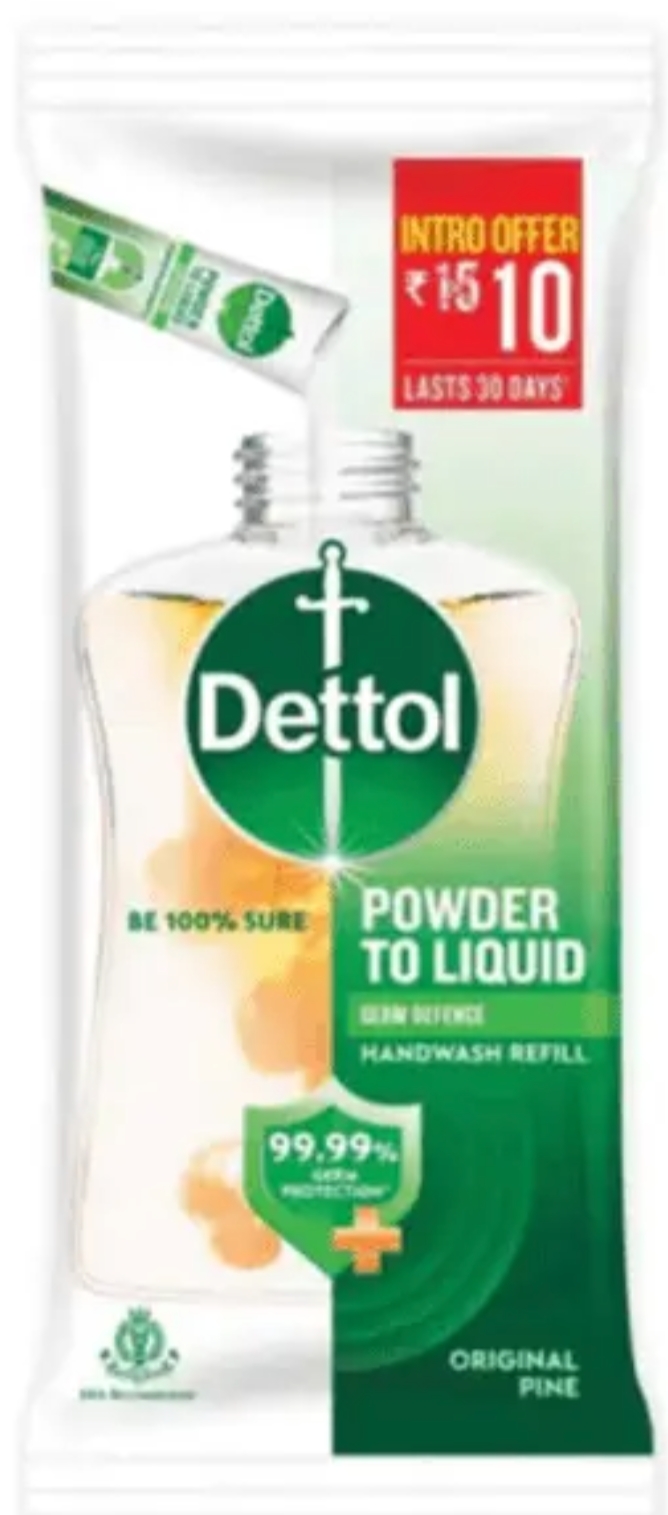 डिटॉल हैंडवाश पाउडर 10 रु ( Dettols Handwash Powder Rs 10/-)