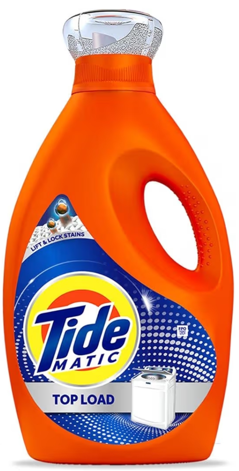 टाइड मैट्रिक लिक्विड 850Ml (Tide Matic Liquid Detergent 840/850 Ml (Weight May Vary) Top Load Washing Machine, 1 Count)D145008