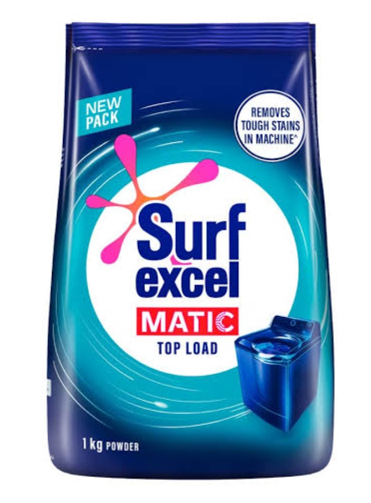 सर्फ एक्सेल मेटिक टॉप लोड पावडर 1 केजी रु 290/-(Surf Excel Matic Top Load Powder 1kg )