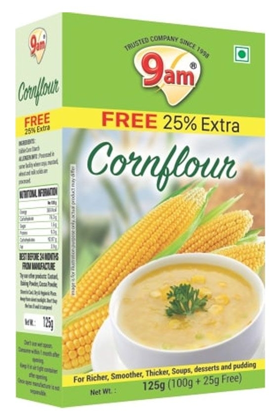 9am कॉर्नफ्लोर (9am Cornflour 125Gm)