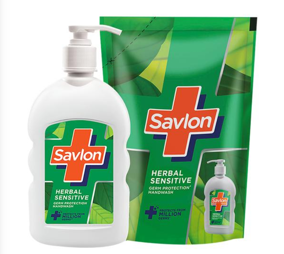 सेवलोन हर्बल हैंड़वाश 375ml(Savlon Handwash 200ml+175ml Refill 