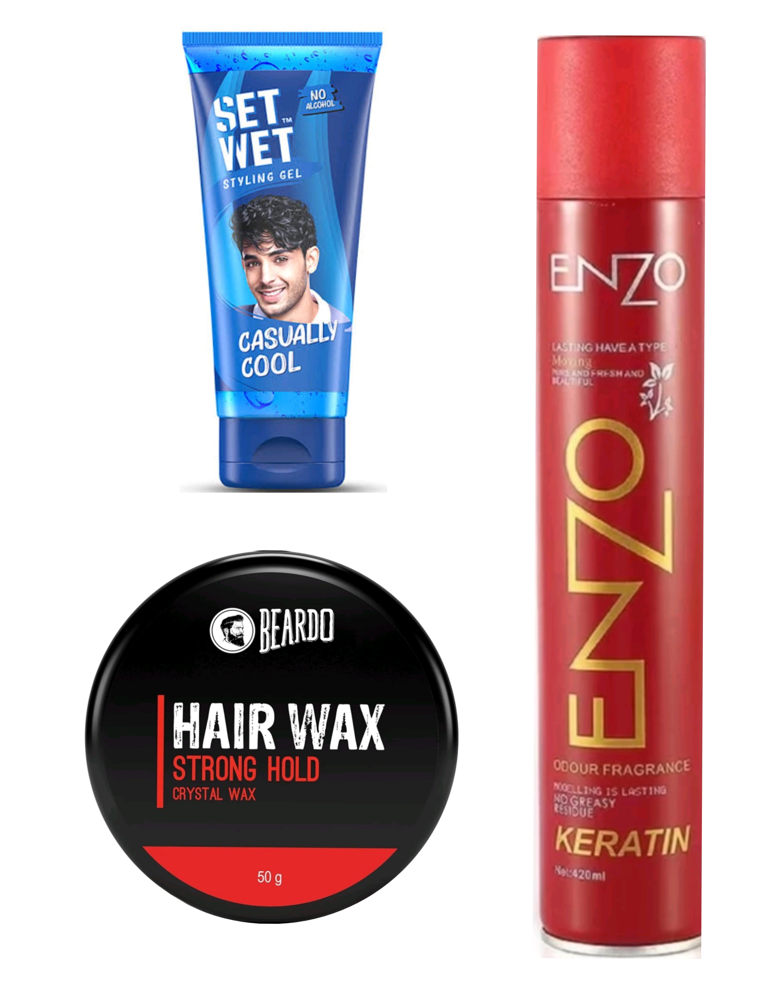 हेयर जेल/स्प्रे/हेयर वैक्स