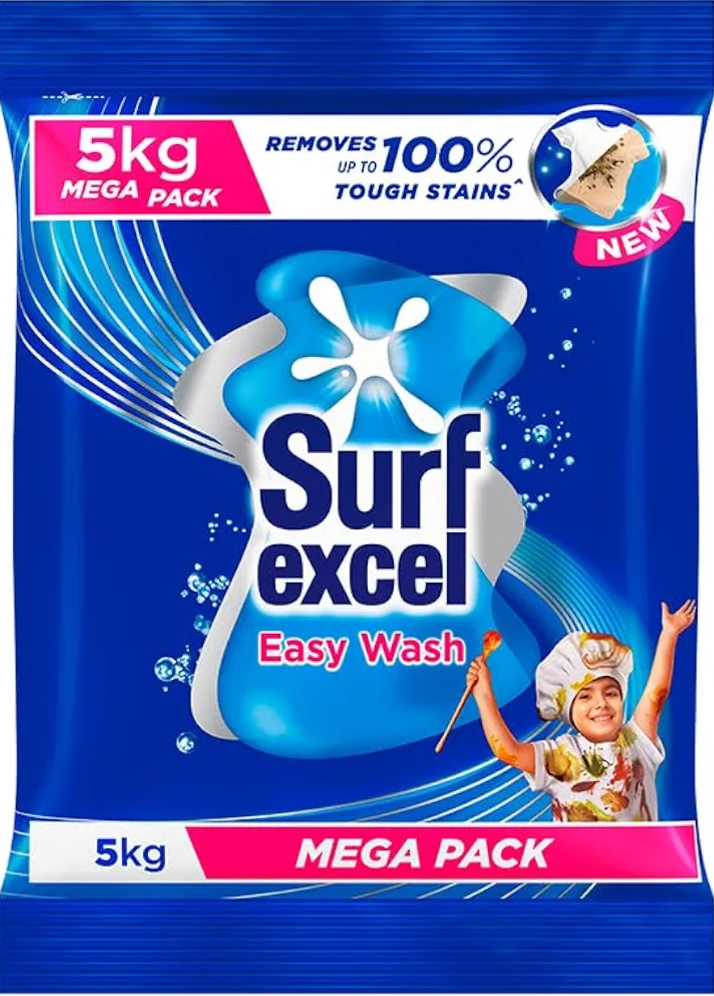 सर्फ एक्सेल पाउडर 5 केजी(Surf Excel Easy Wash Detergent Powder Mega Pack 5 Kg-)D145029