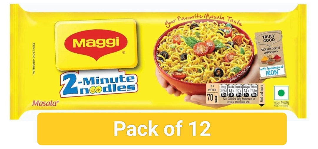 मैगी नूडल्स 280 ग्राम ( Maggie 2 Minute Instent Noodles Pack of 12 )