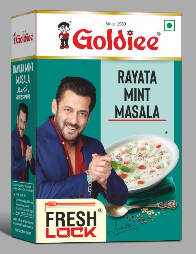 गोल्डी रायता मिंट मसाला 100ग्राम (Goldiee Rayata Mint masala 100Gm) code 02721