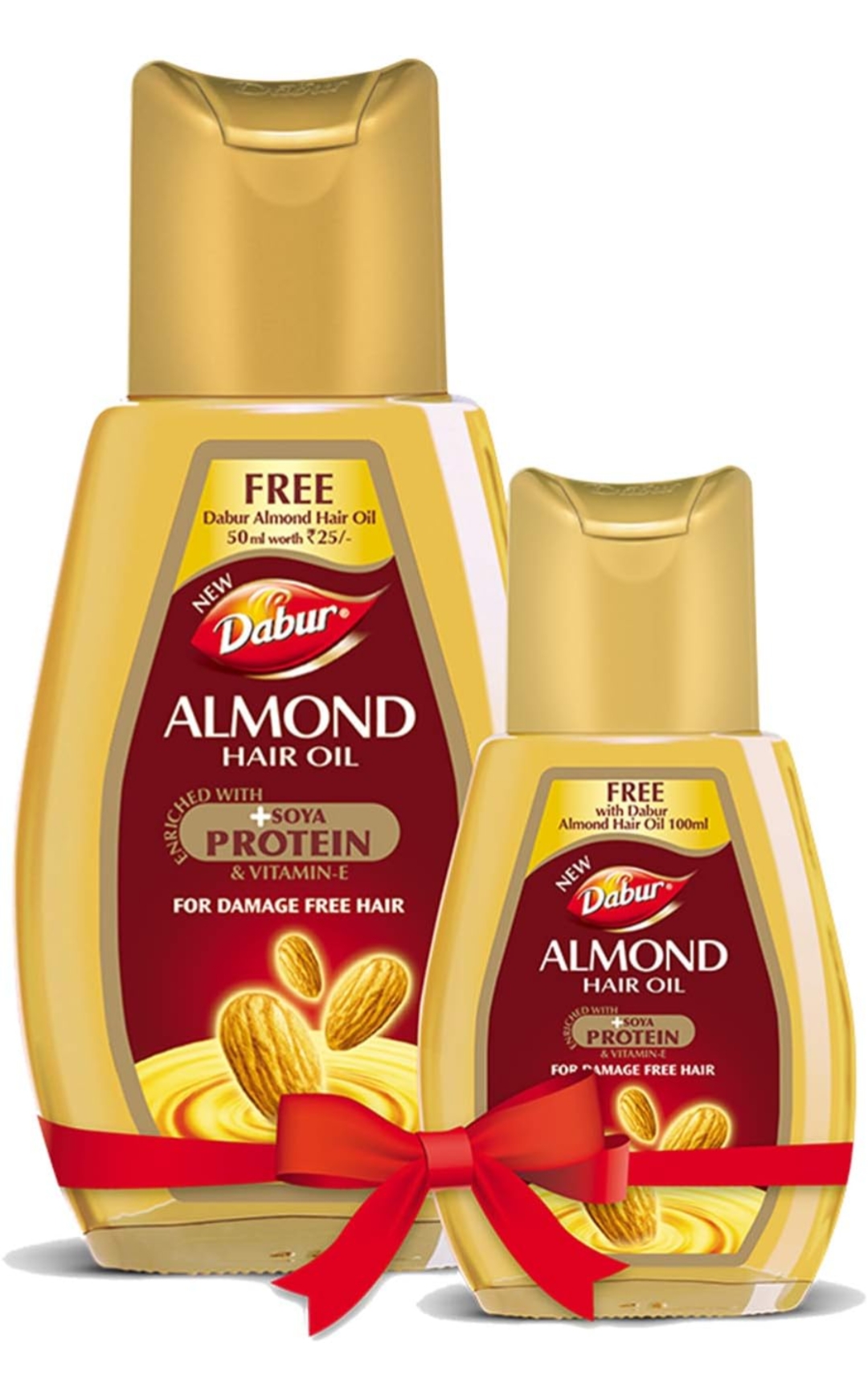 डॉबर बादाम तेल 95Ml  ( Dabur Almond Hair Oil 95Ml+Mrp 40 Free oil)