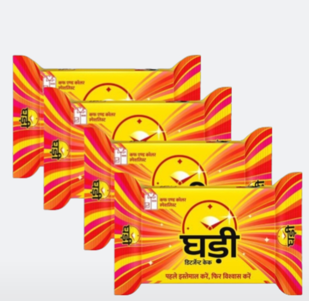 घड़ी डिटर्जेंट साबुन ₹10/-(Ghadi Detergent Kek Sabun Pack of 12)D145011