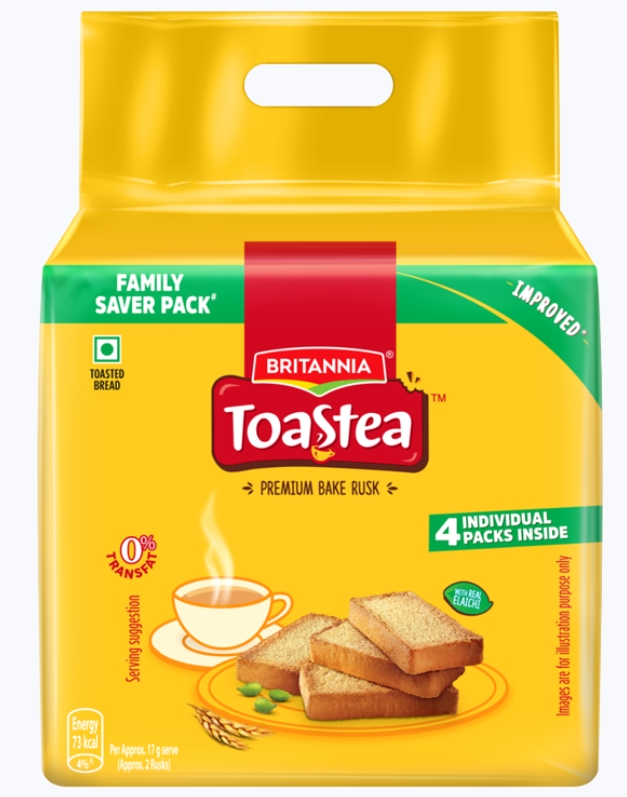 ब्रिटानिया टोस्टी इलायची रस्क 700ग्राम ( Britannia Toastea Elaichi Rusk 700Gm)