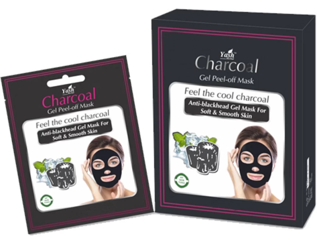 यश चारकोल फेस मास्क 25ml(Yash Charcoal Face Mask Pack of 6 (25ml)