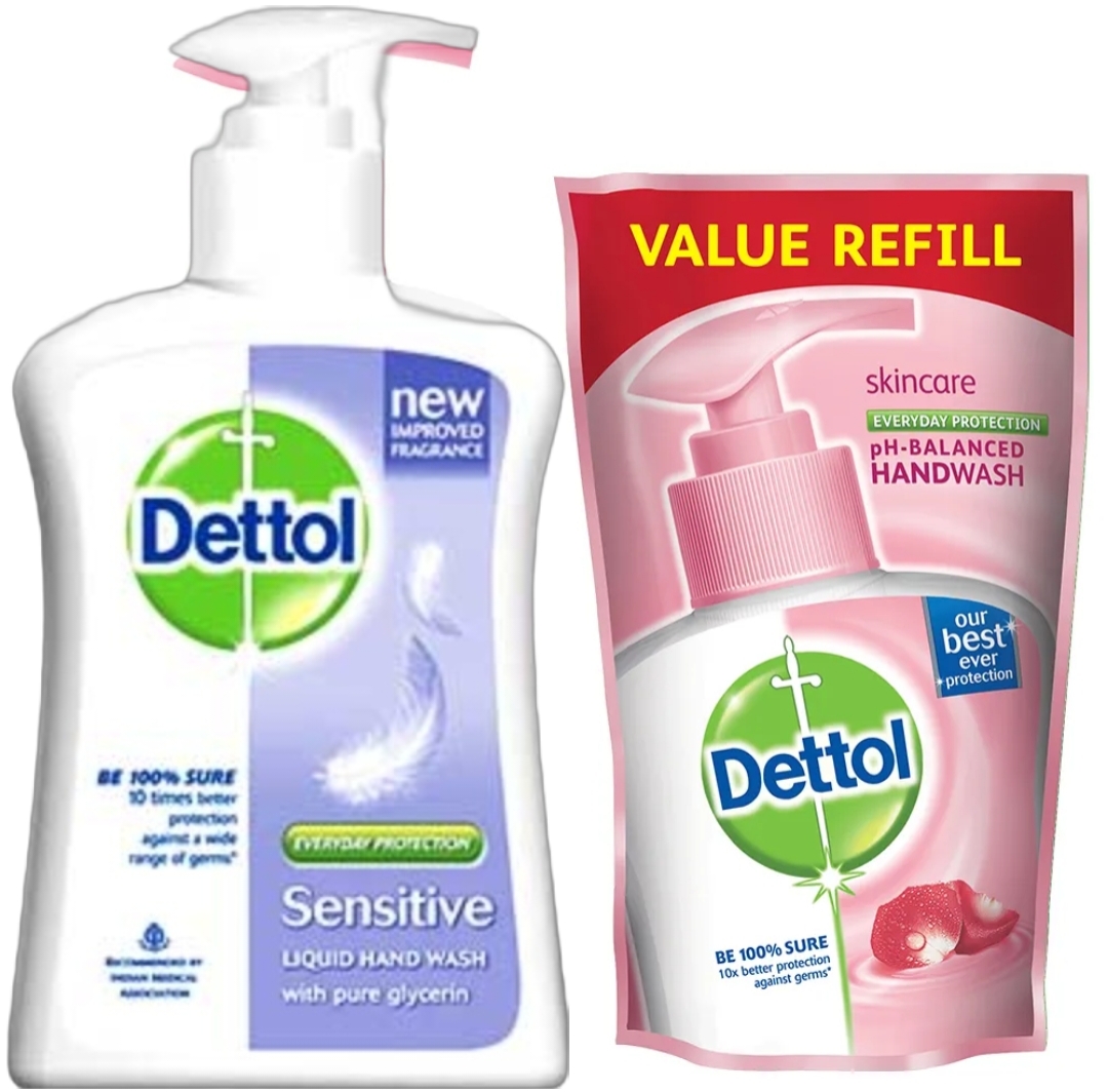 डिटॉल सेंसिटिव हैंडवाश 200Ml +Free 175Ml (Dettol Sensitive Handwash 200Ml +175Ml Free )