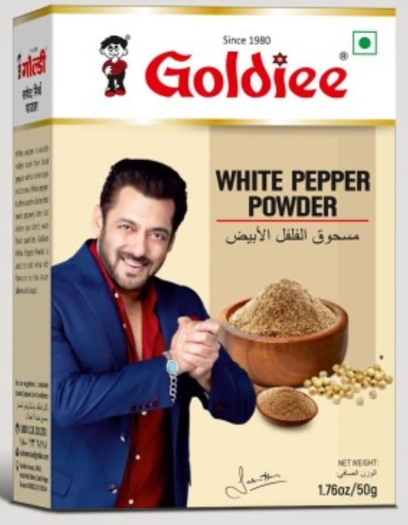 सफेद मिर्च पाउडर 50 ग्राम(Goldiee White Pepper Powder50Gm)D145025