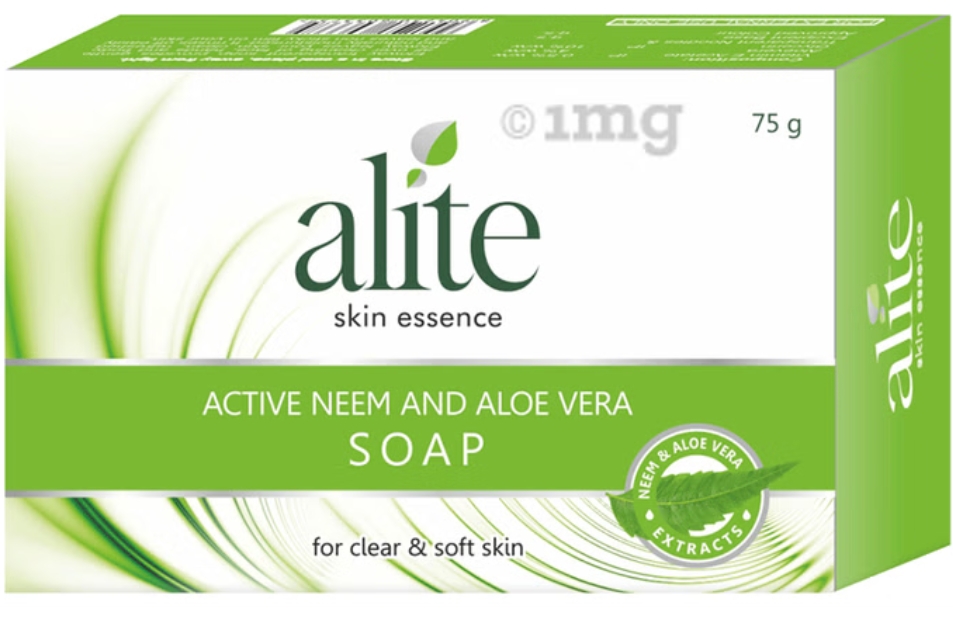 एलाइट नीम & एलो वेरा शॉप 75ग्राम( Alite Neem & Aloe Vera Bathing Bar)