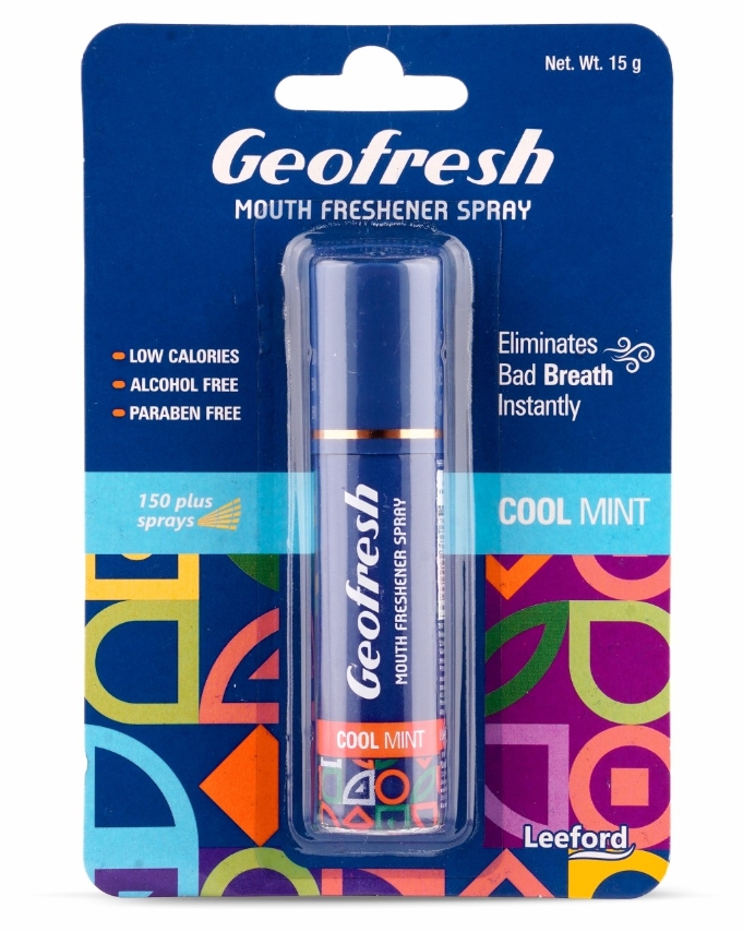 जिओ फ्रेश माउथ स्प्रे कूल मिंट 15ग्राम (Geofresh Cool Mint Mouth Freshener Spray)
