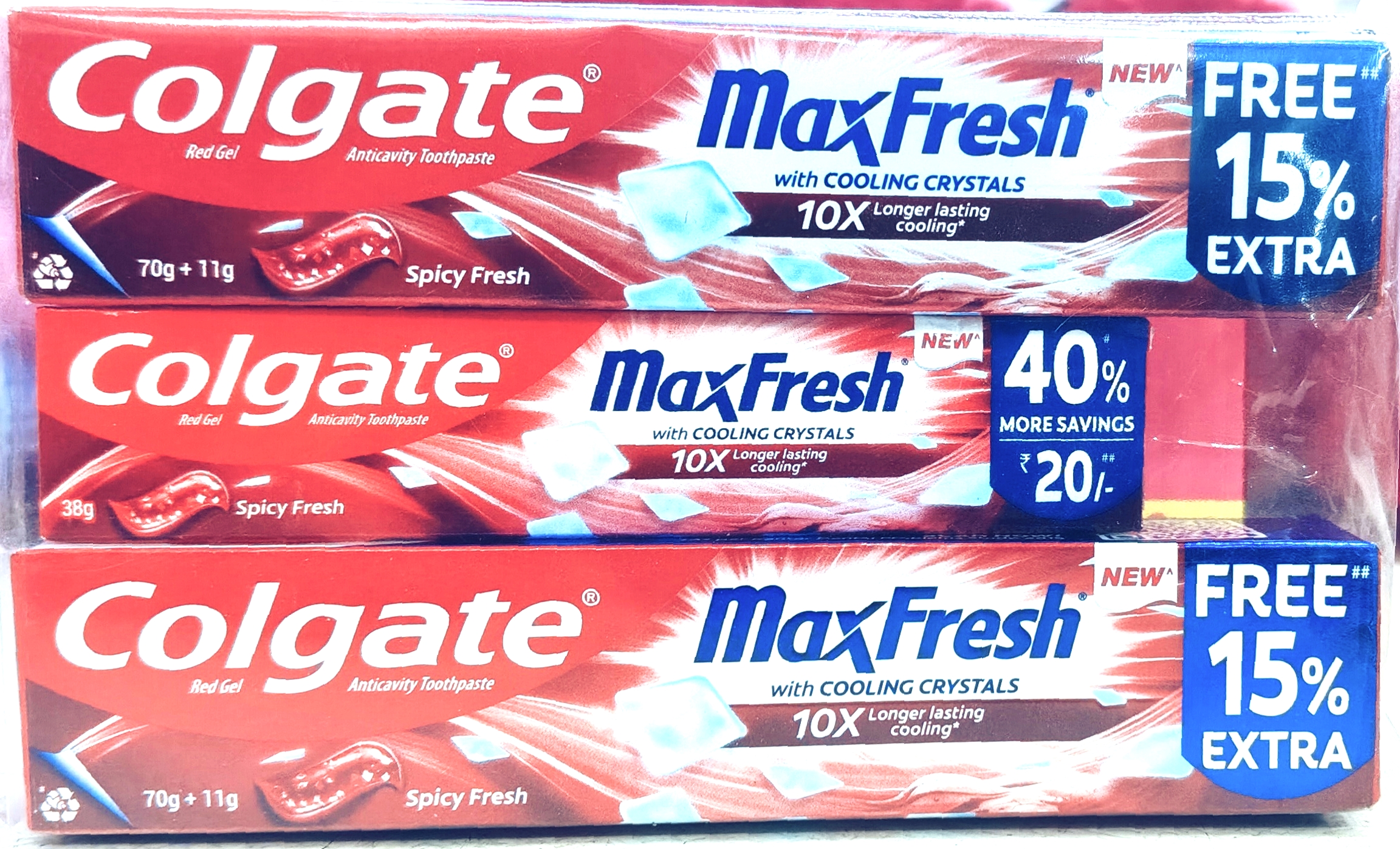 कोलगेट मेक्स फ्रेस कूलिंग टूथ पेस्ट (Colgate Max Fresh White Cooling Toothpaste Buy2 Get1 Free 200Gm