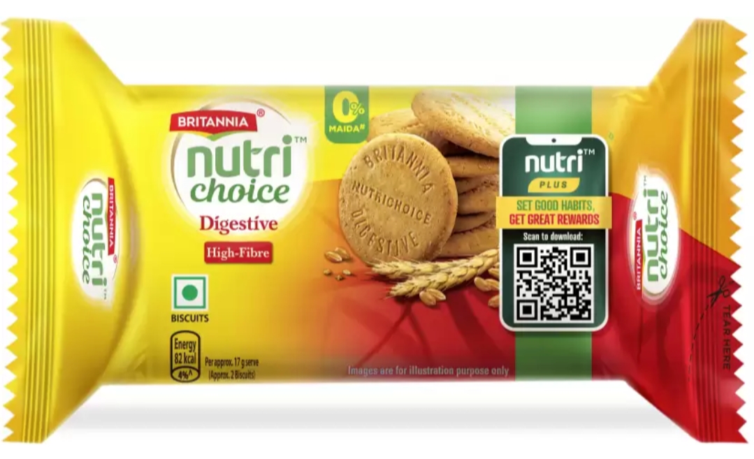 ब्रिटानिया न्यूट्री चोइस ₹25/-(BRITANNIA Nutri Choice High Fibre Biscuits Digestive Biscuit)