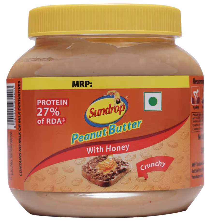 सनड्रॉप पीनेट बटर क्रंची विथ हनी 300G  (Sundrop Peanut Butter Crunchy With Honey 300Gm