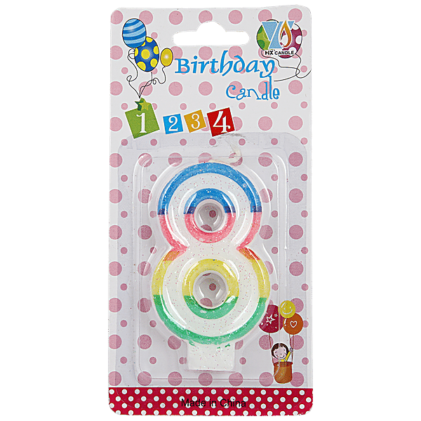 बर्थडे नंबर कैंडल नॉर्मल 8 नं(Birthday Number Candel Normal 8 No.)