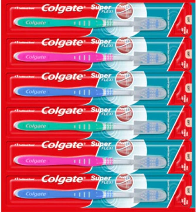 कोलगेट सुपर फ्लैक्स टूथ ब्रश ₹20(Colgate Super Flexy Salt Tooth Brush Pack of 12)