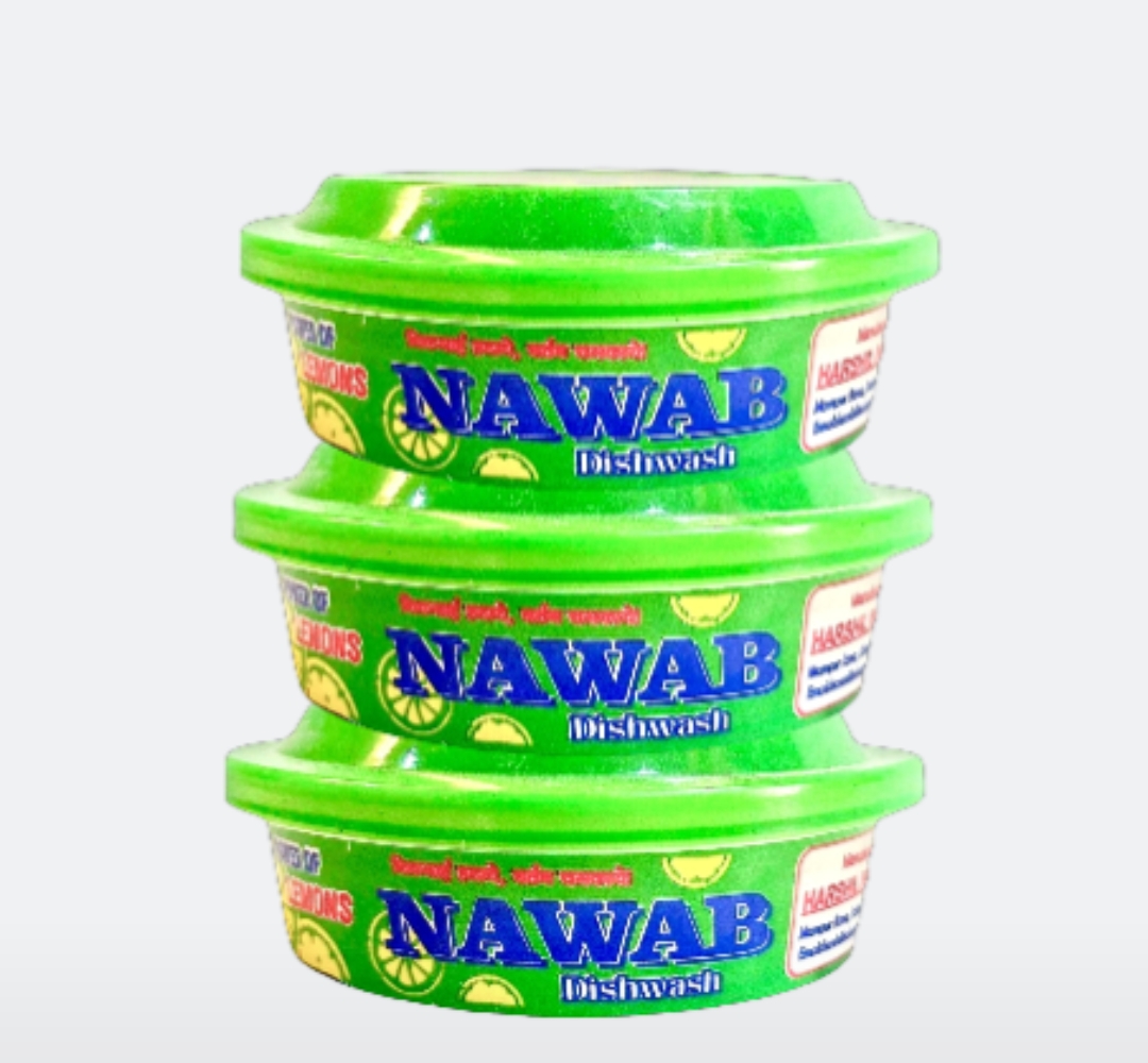 नवाब डिशवॉश 400 ग्राम (NAWAB Dishwash Bar, For Cleaning Pack of 3x400Gm)D145025
