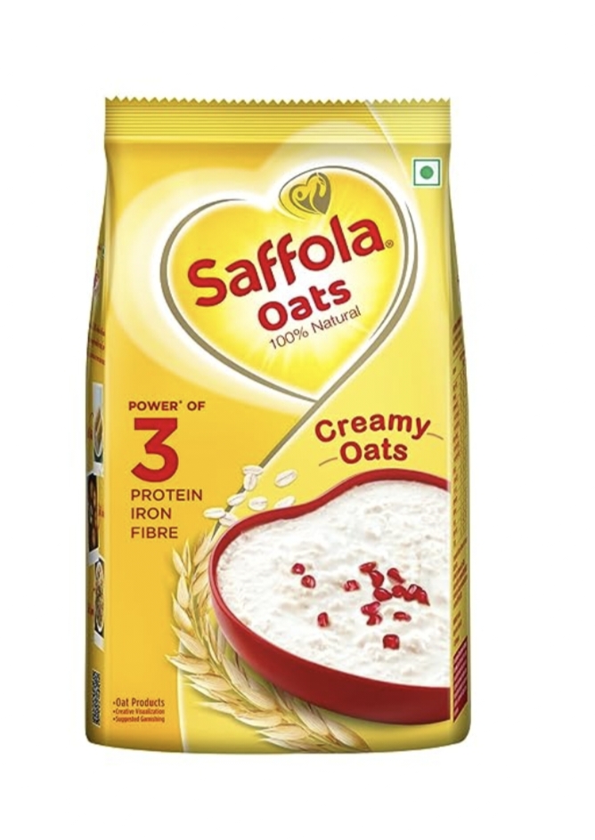 सफोला क्रीमी प्लेन ओट्स 500 ग्राम। Saffola Creamy Oats 500 Gm)D145011