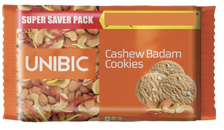 यूनिबिक काजू बादाम बिस्कुट 500 ग्राम ( Unibic Cashew Badam Biscuits 500 Gram Packet)