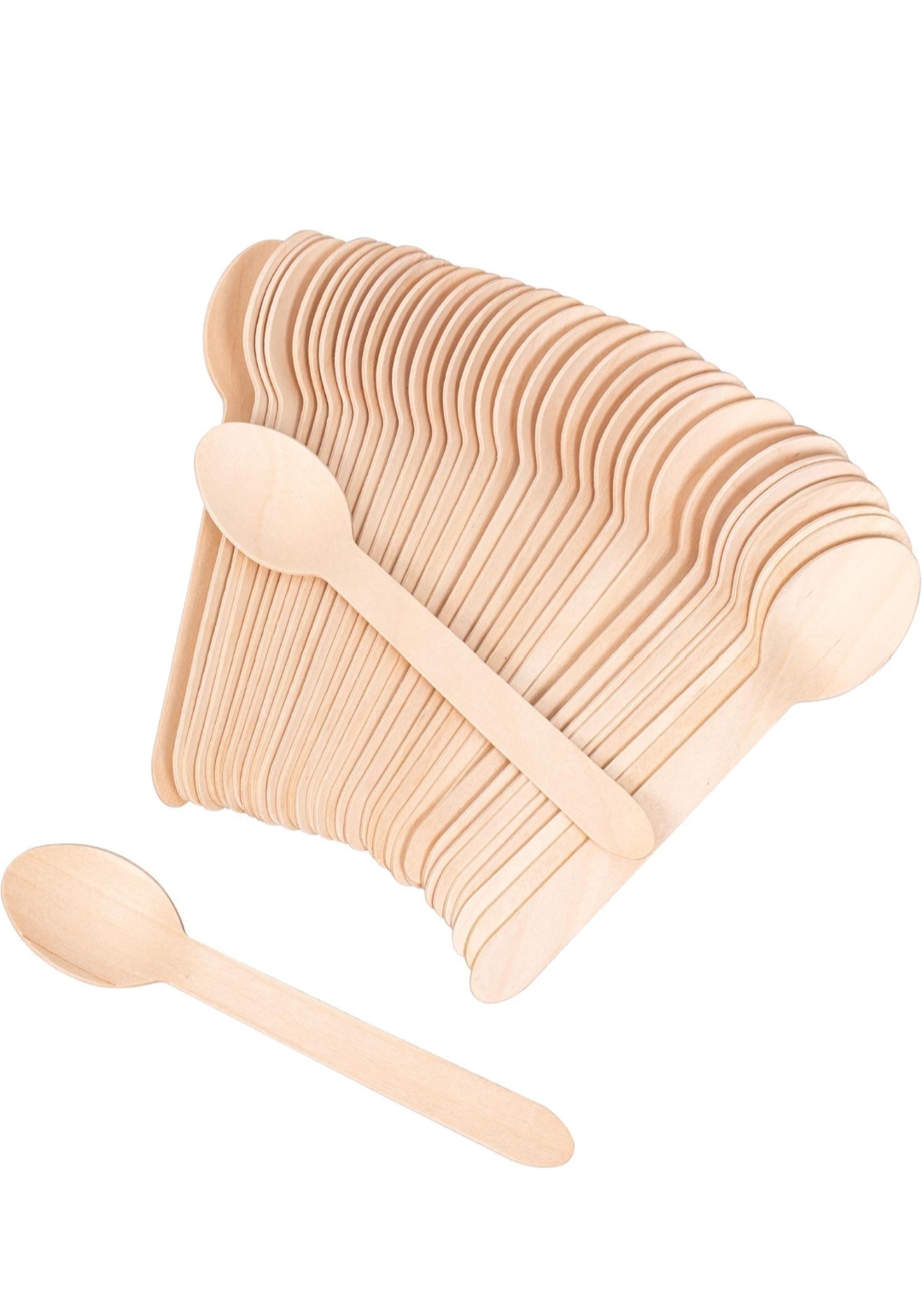 लकड़ी खाना चम्मच 100पीस (Lakdi Chaumein Chammach 100Pc)FIX45