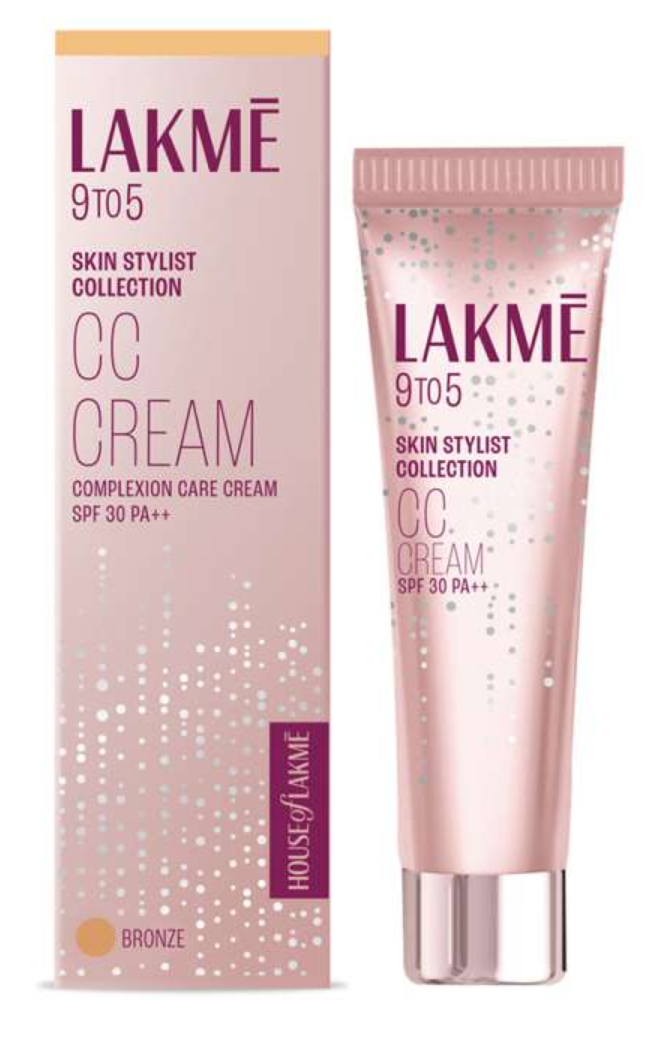 लैक्मे 9 टू 5 सीसी क्रीम Bronze 9Gm(Lakme 9 to 5 CC Complexion Care Cream Bronze SPF 30 PA++ (9 gm)