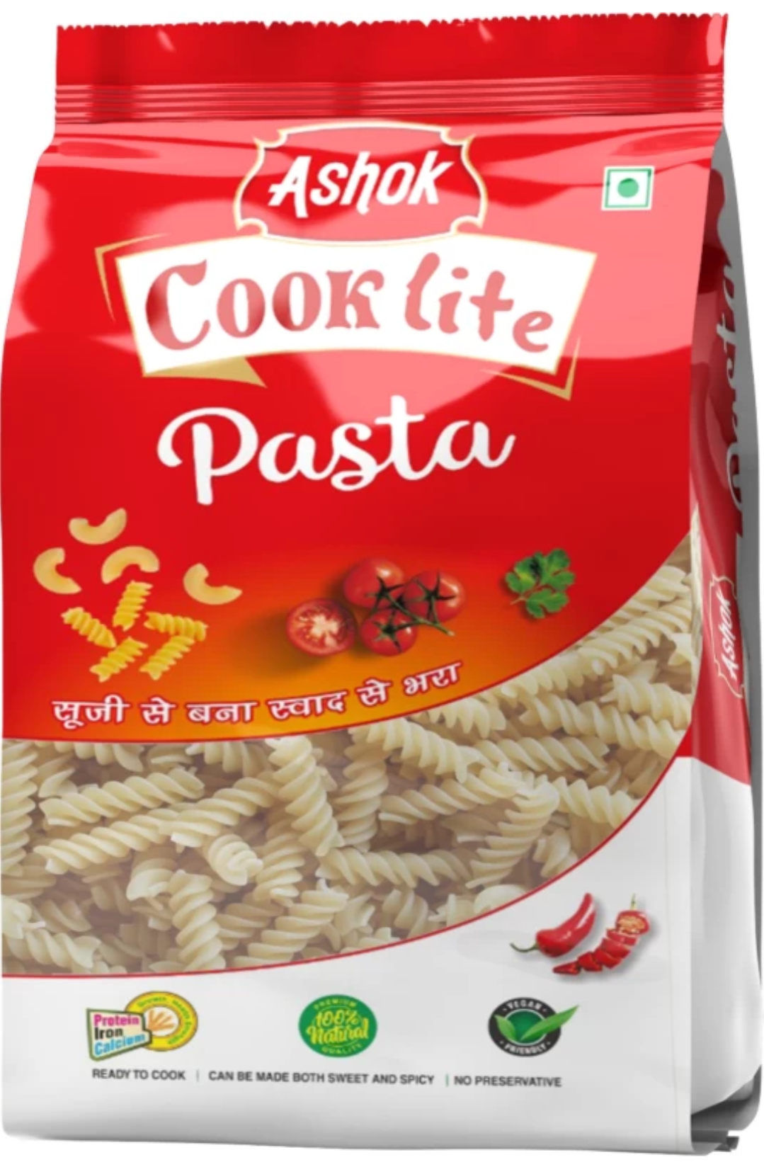 अशोक कुक लाइट पास्ता 500ग्राम (Ashok Cook Lite Pasta 500gm)