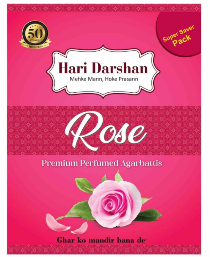 हरि दर्शन गुलाब अगरबत्ती 400 ग्राम ( Hari Darshan Rose Flavour Agarbatti)