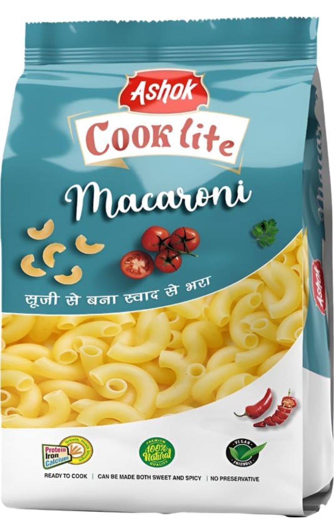 अशोक कुक लाइट मैक्रोनी 500ग्राम (Ashok Cook Lite Macaroni 500gm)