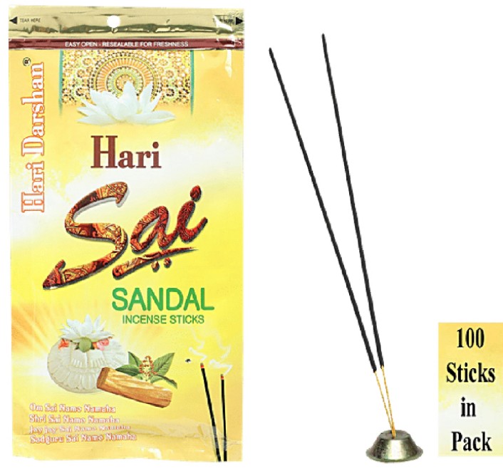 हरि दर्शन चंदन अगरबत्ती 120 ग्राम ( Hari Darshan Chandan Agarbatti 120 Gram -Pack of 100 Stick)D145036