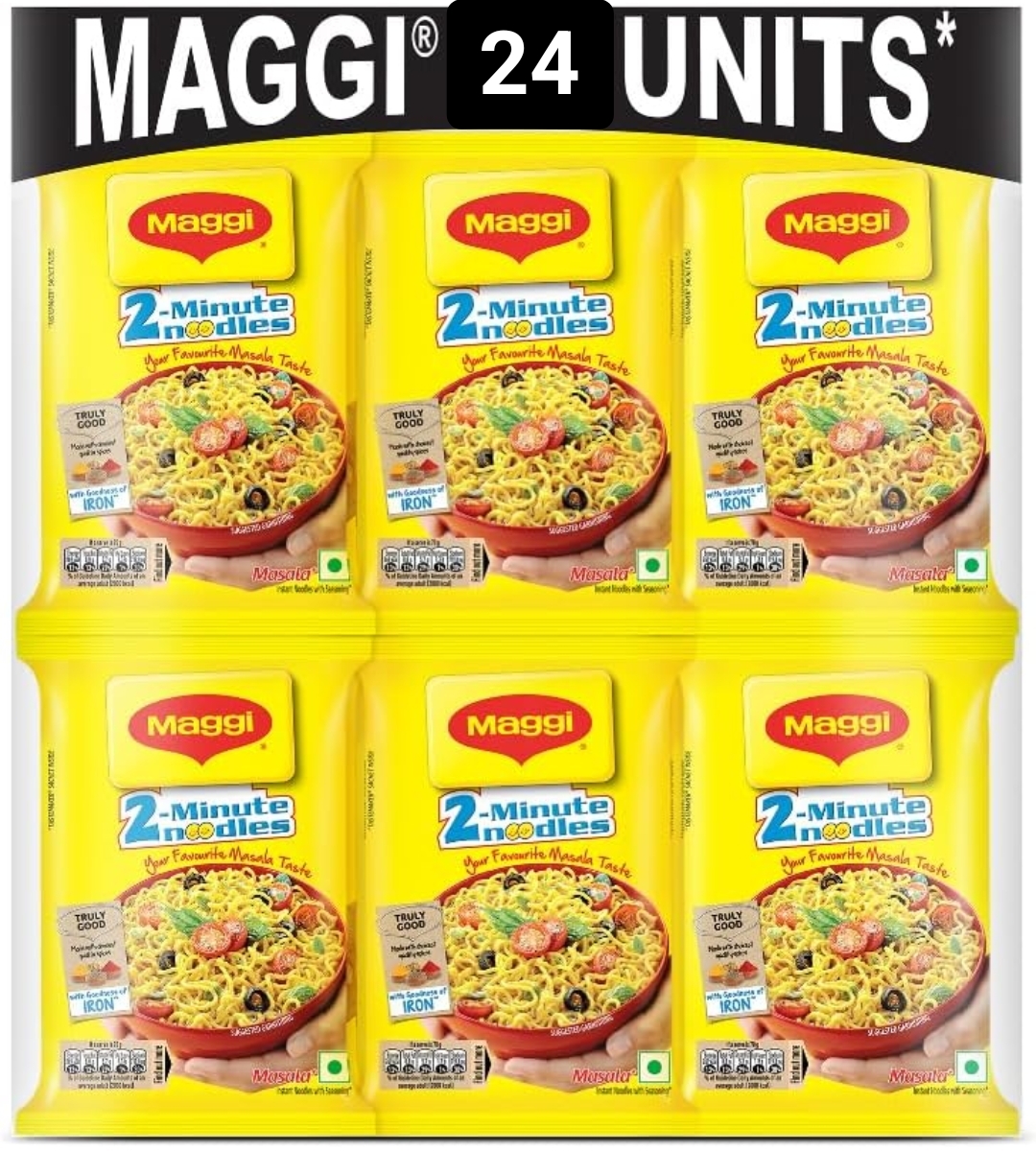 मैगी नूडल्स  ₹15/- (Maggi 2 Minute instent Noodles 24 Piece)