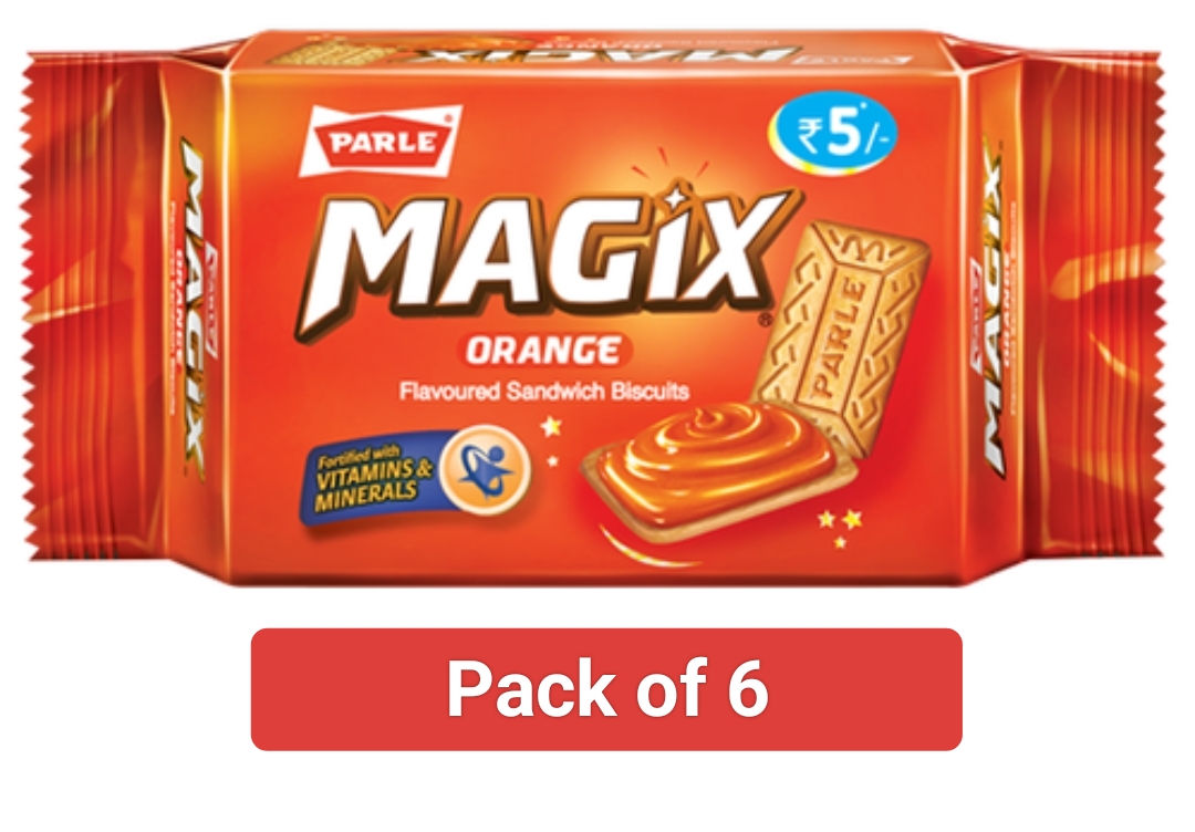 पारले मैजिक ऑरेंज Rs 5/-(Parle Magix Orange Biscut Pack of 6)