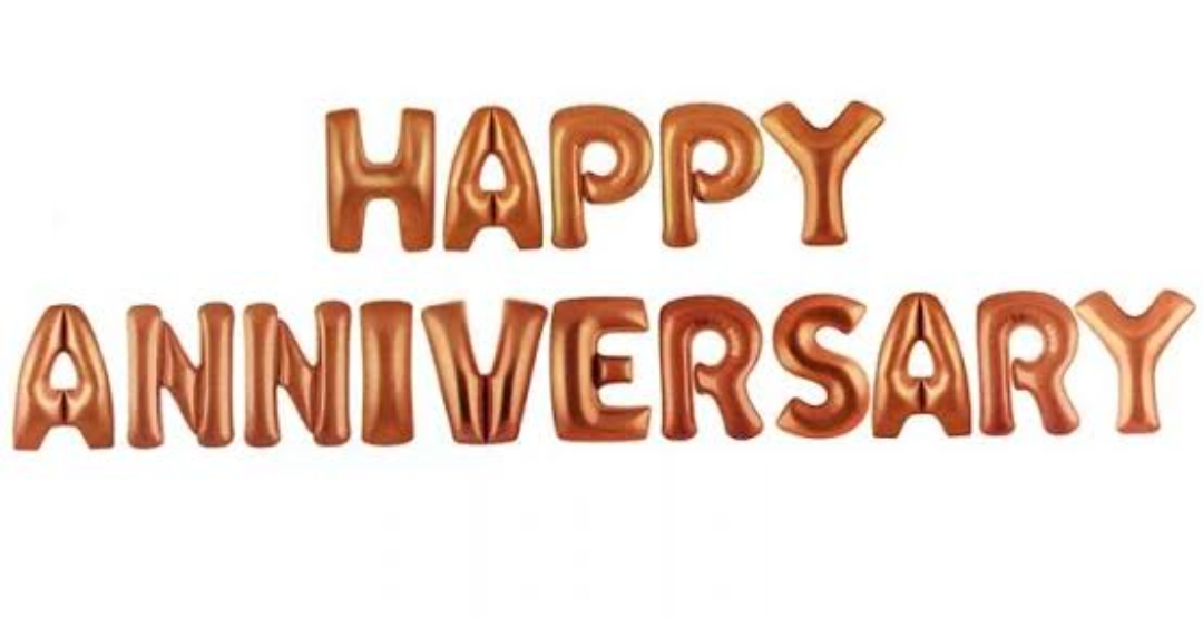 हैप्पी  एनिवर्सरी गोल्डन फॉइल बैलून (Happy Anniversary Golden Foil Balloon)